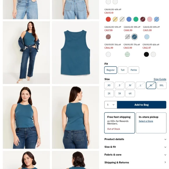 Snug Crop Tank Top Ribbed In Clay Blue - Picture 2 of 9